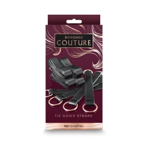 Bondage Couture Tie Down Straps Black