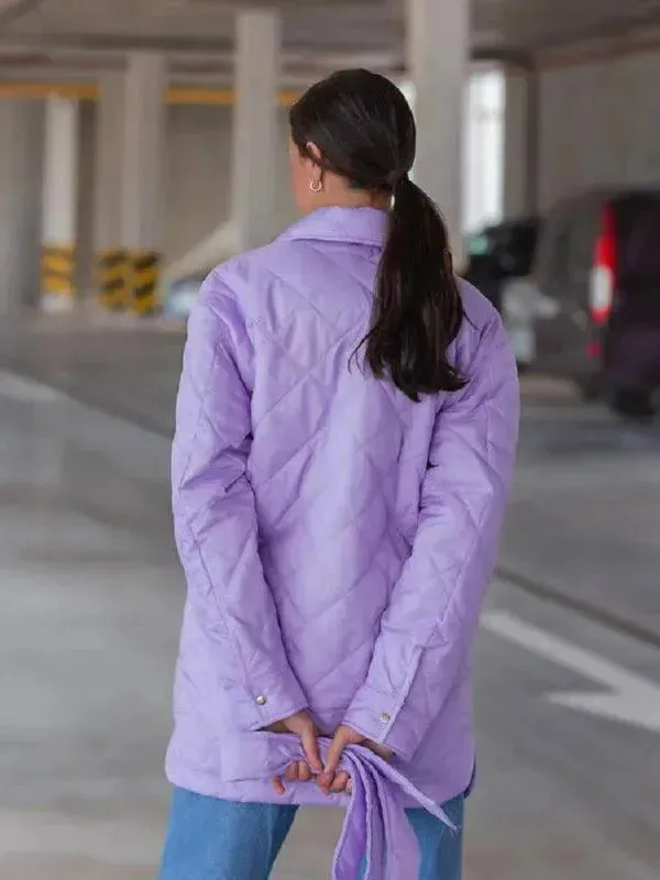Chic Loose Women's Quilted Shirt Jacket