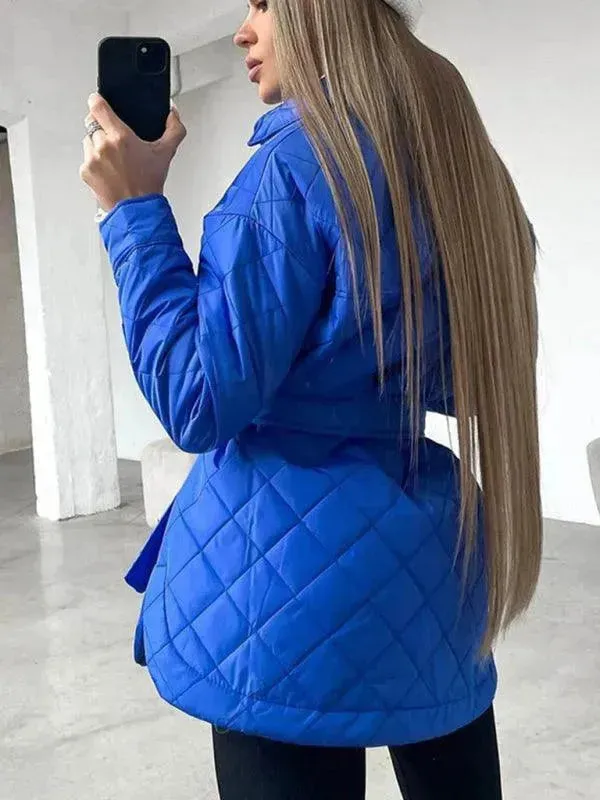 Chic Loose Women's Quilted Shirt Jacket