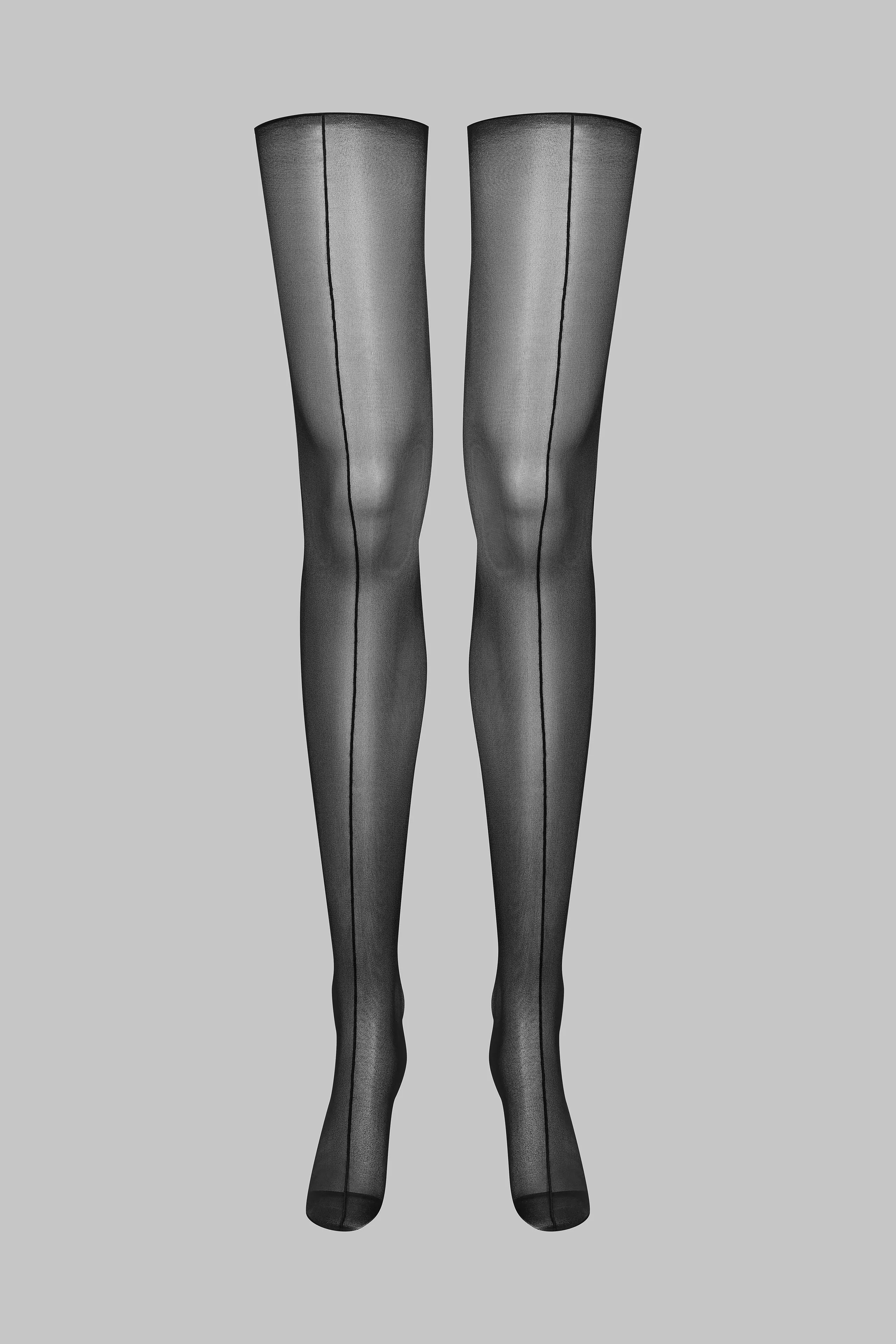 Cut and curled double seamed stockings 20D - Les Coquetteries