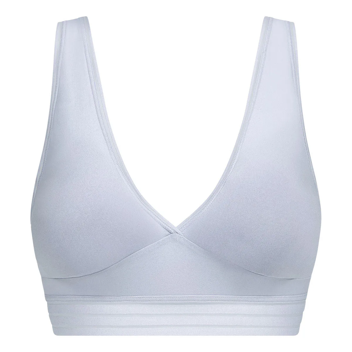 Non-wired triangle bra in microfibre Blue Oh My Dim's